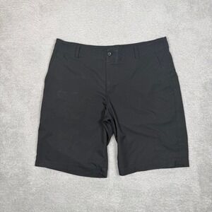 Nike Golf Dri-FIT Shorts Mens 34 Black Standard Fit Flat Front Performance 10in